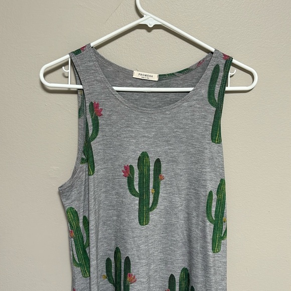 Soft Knit Cactus Tank Dress - Picture 2 of 10